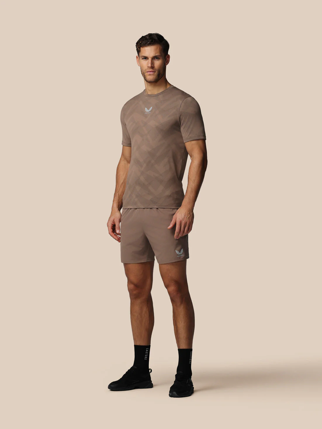 Heren Apex 6" Short met Binnenslip - Diep Taupe - Image 3