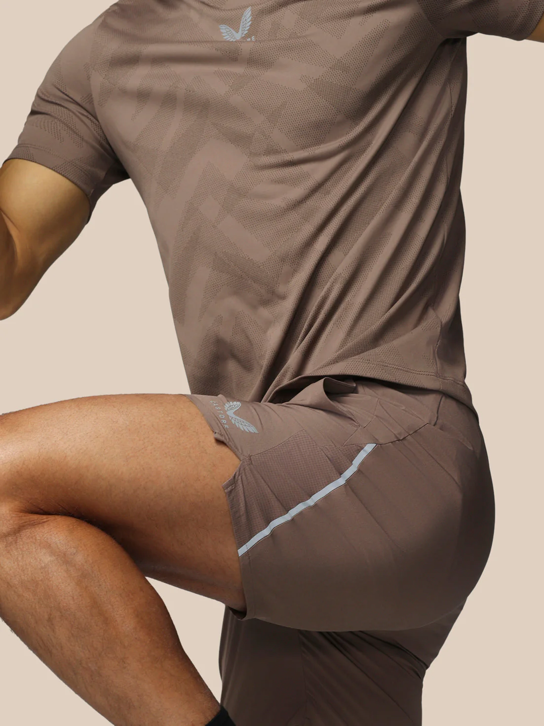 Heren Apex 6" Short met Binnenslip - Diep Taupe - Image 5