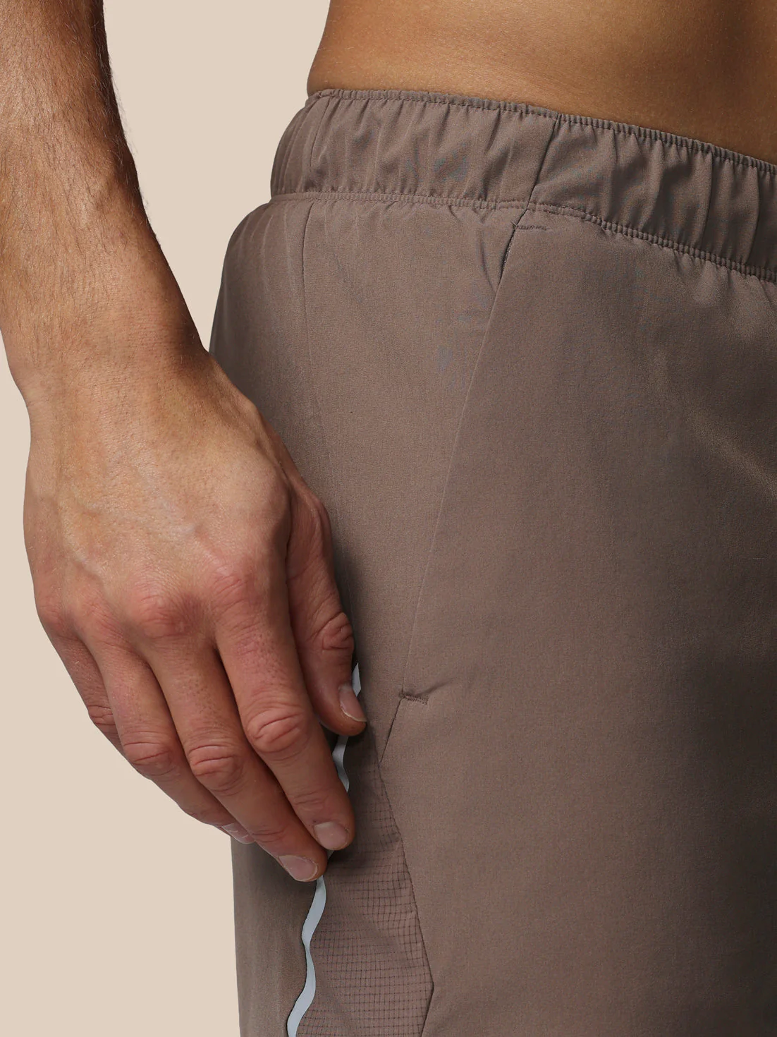 Heren Apex 6" Short met Binnenslip - Diep Taupe - Image 7
