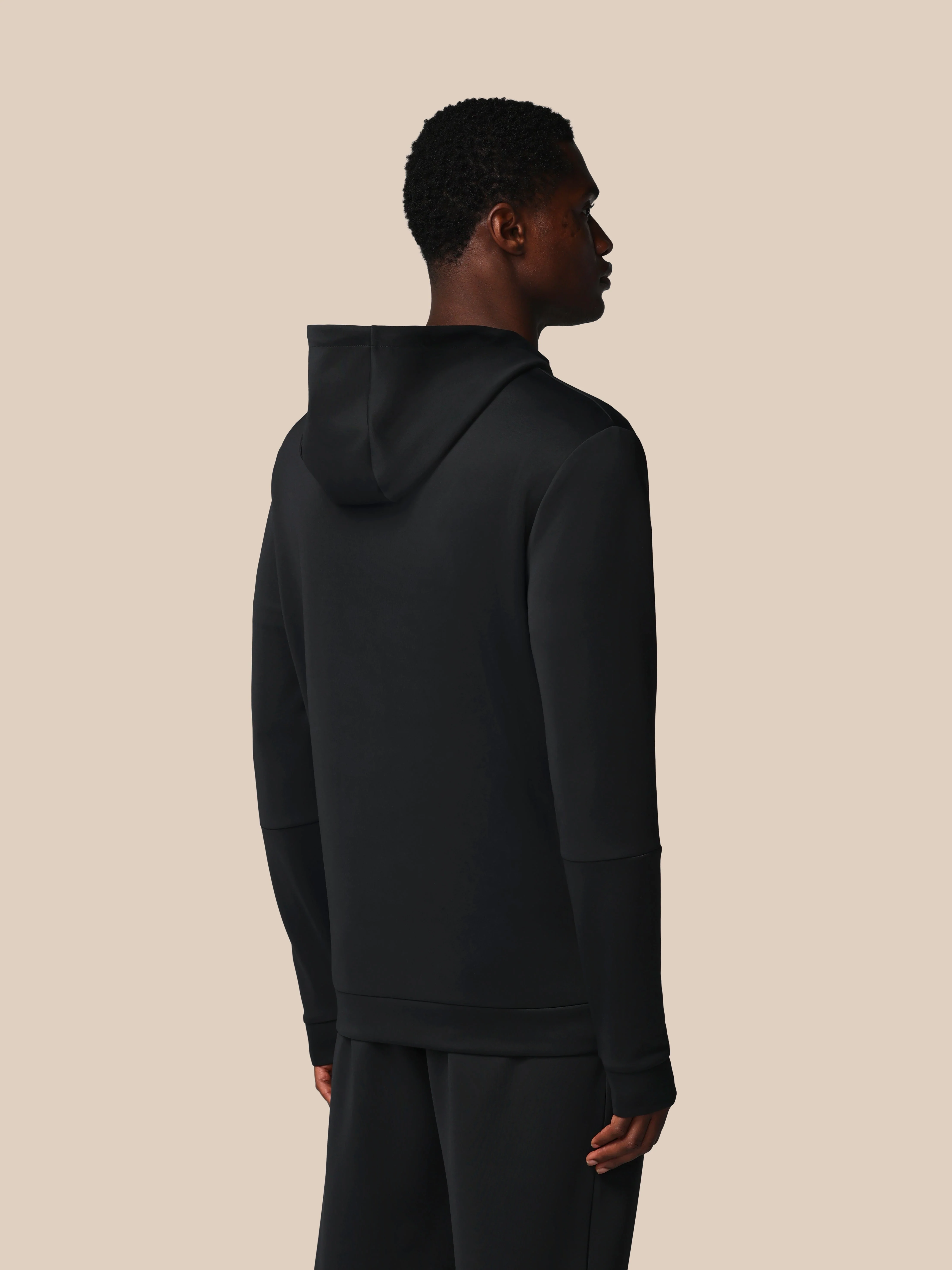 Heren Flex Lange Mouwen Hoodie - Zwart - Image 2