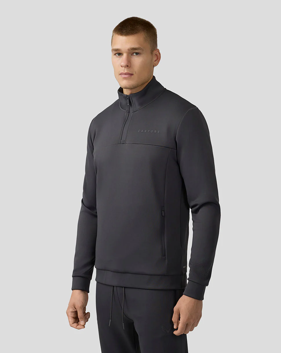 Scuba Lange Mouw Kwartrits Top - Mannen - Charcoal